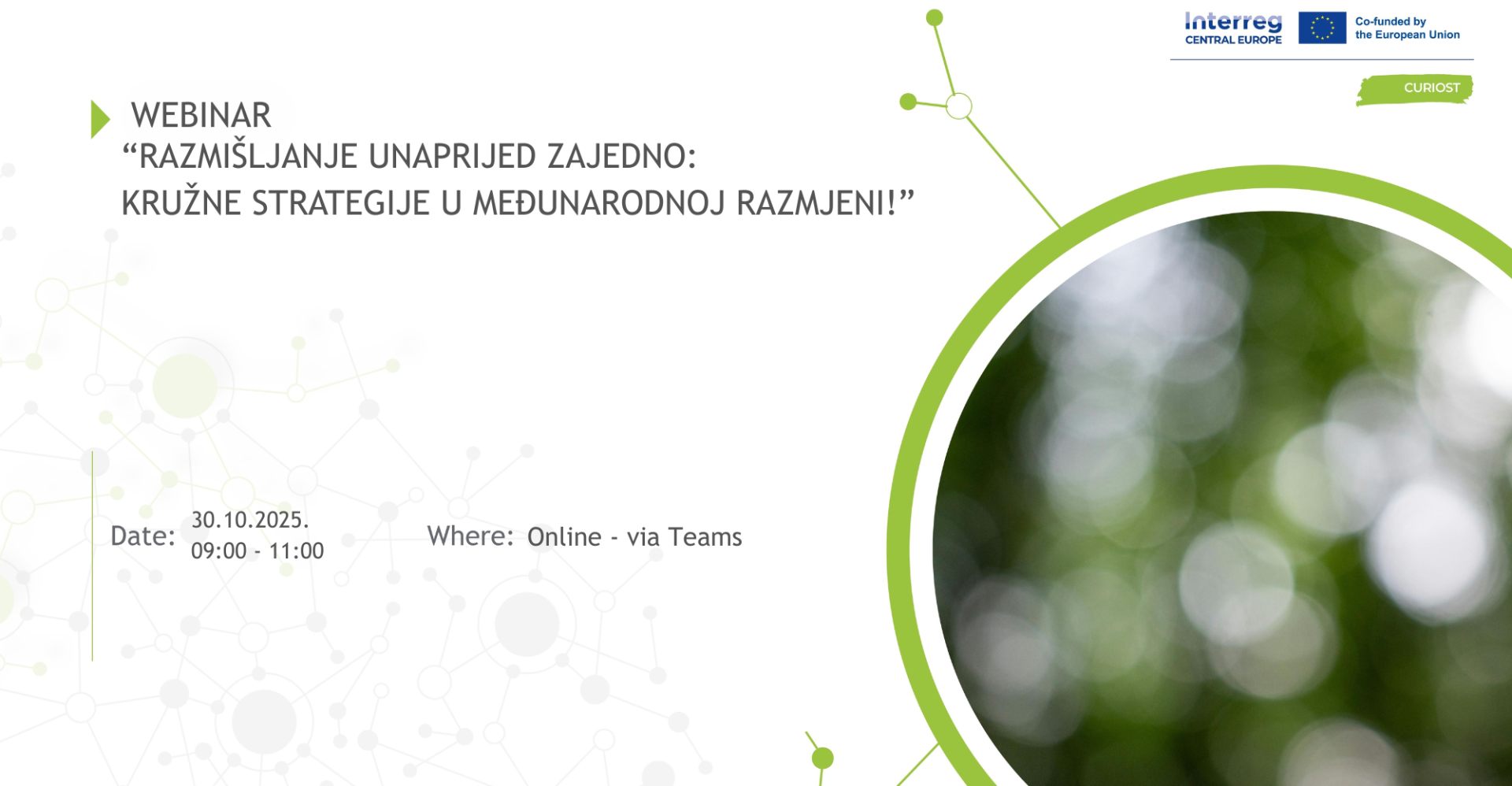 Webinar – “Razmišljanje unaprijed zajedno Kružne strategije u međunarodnoj razmjeni!” (1)